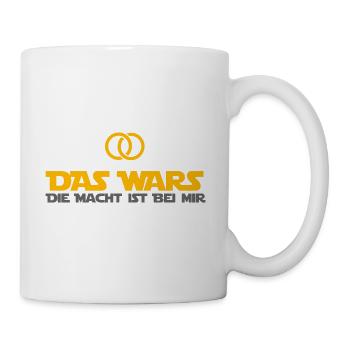 DAS WARS - Hochzeitsfeier Heiraten JGA Geschenk - Tasse - Weiß - Rechts