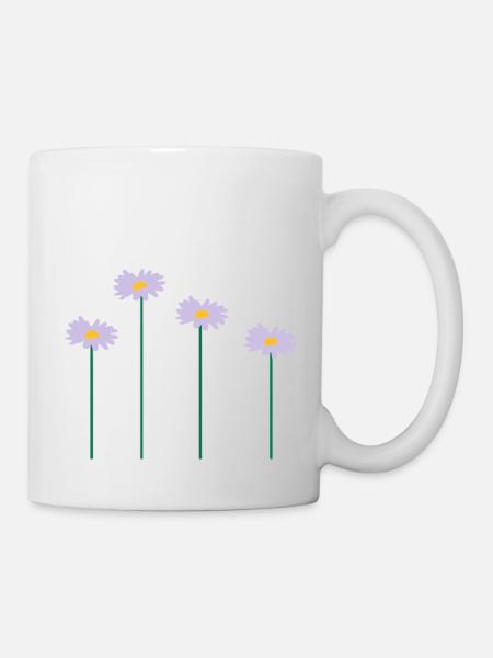 blumen - Tasse - Weiß