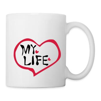 Herz mein Leben - Tasse - Weiß - Rechts