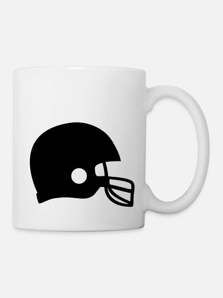 helmet symbol - Tasse - Weiß