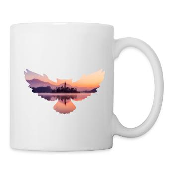 Lola chouette paysage - Mug blanc - blanc - Droite