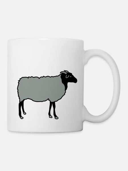 moutons - Mug blanc - blanc