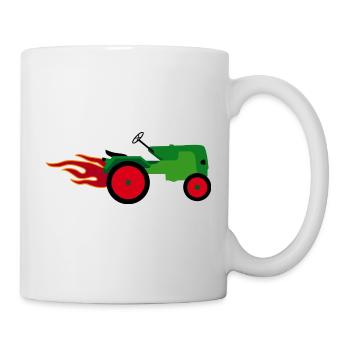Tracteur - Mug blanc - blanc - Droite