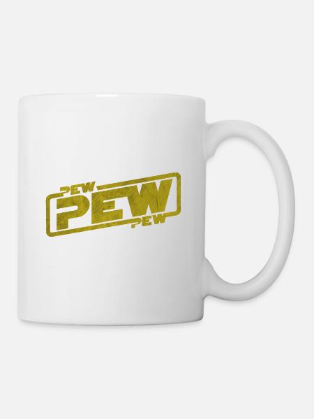 Pew Pew Pew - Movie Quote Rebel Fantasy Galaxy - Mug - white