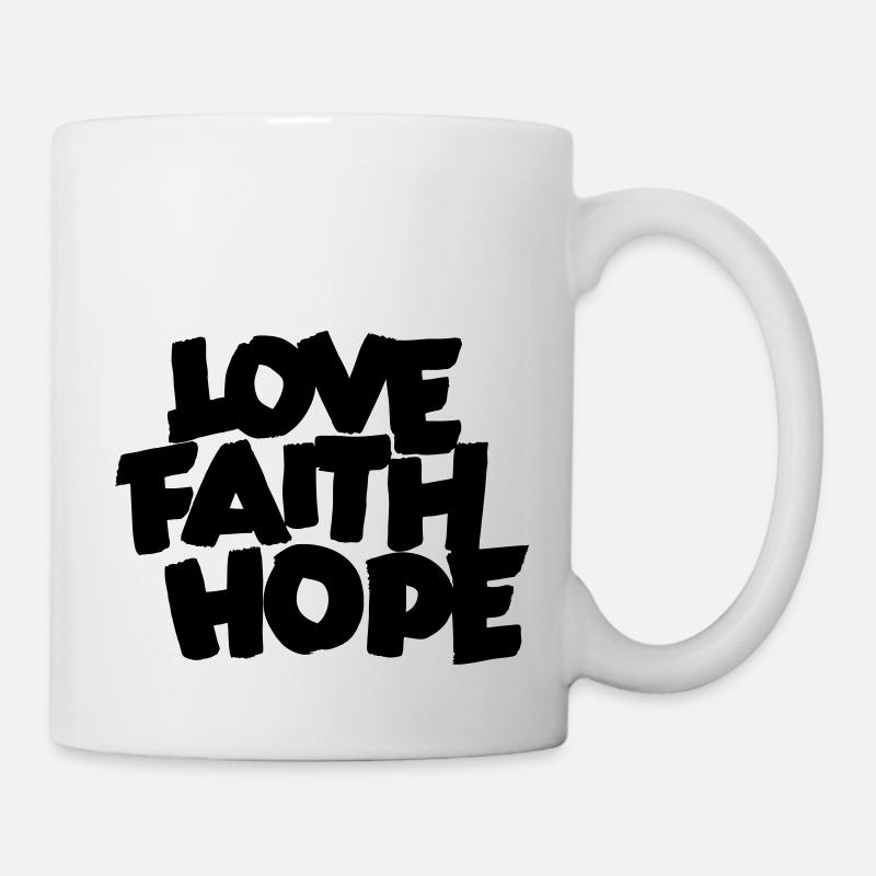 L'amour d'espoir de foi - Mug blanc - blanc