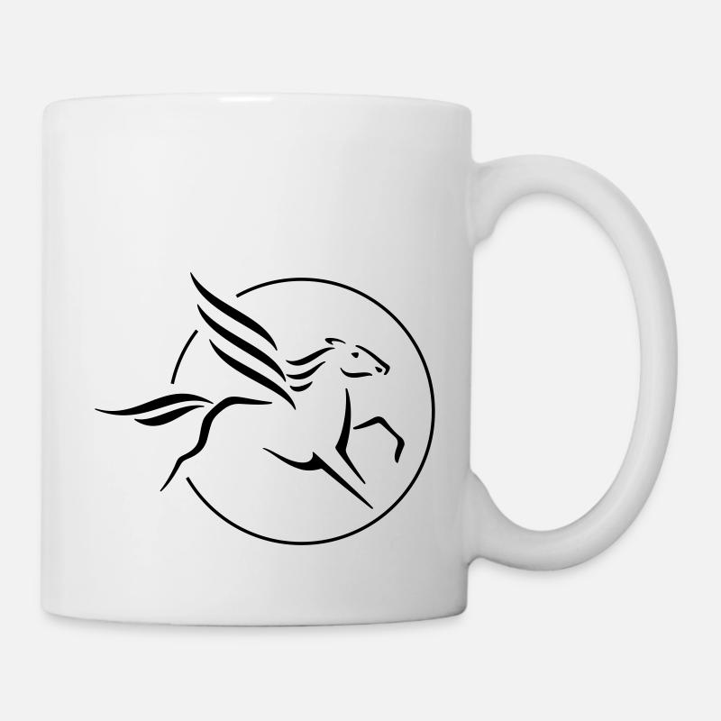 Pegasus im Kreis - Tasse - Weiß