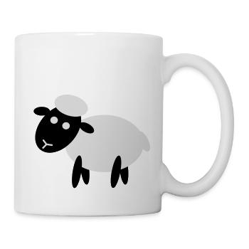 Comic Schaf - Tasse - Weiß - Rechts