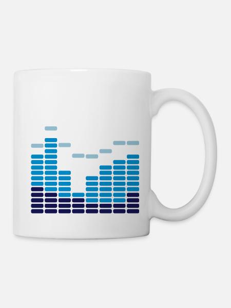 Equalizer blue - Tasse - Weiß