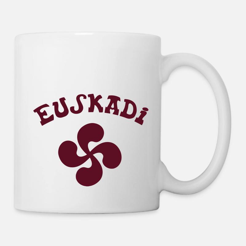 Croix Basque Rouge vectoriel - Mug blanc - blanc
