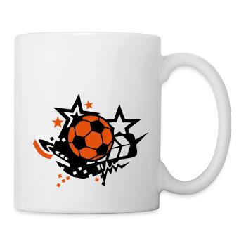 Football soccer ball stars504 - Mug - white - Right