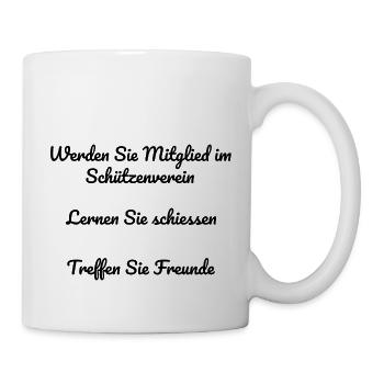 Mitglied Schuetzenverein schwarz - Tasse - Weiß - Rechts