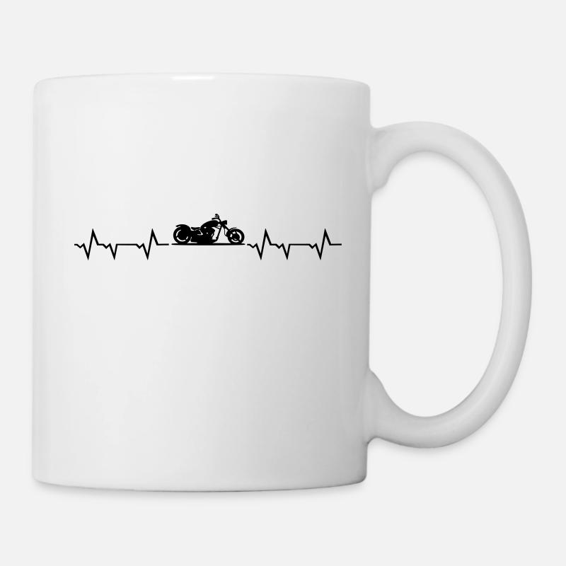 Motorrad Chopper - Tasse - Weiß