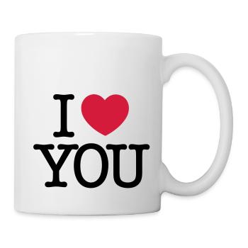 ich hab dich lieb - Tasse - Weiß - Rechts