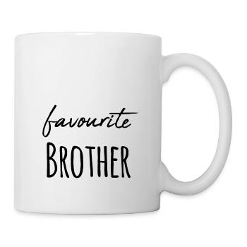 Favourite Brother Geschwister / Geschenk - Tasse - Weiß - Rechts