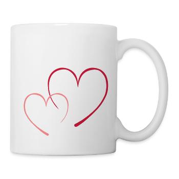 contour_2coeur - Tasse - Weiß - Rechts