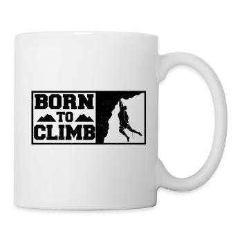 Born To Climb escalade boulder shirt - Mug blanc - blanc - Droite