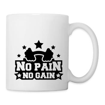 design_pain_gain_c1 - Mug blanc - blanc - Droite