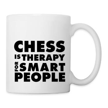 CHESS IS THERAPY - Chess T-Shirt - Gift Idea - Mug - white - Right