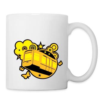 Wuppertal T Shirt Design Schwebebahn - Tasse - Weiß - Rechts
