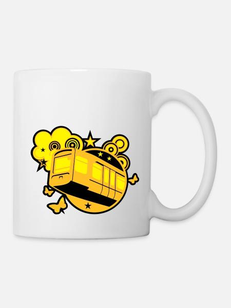 Wuppertal T Shirt Design Schwebebahn - Tasse - Weiß