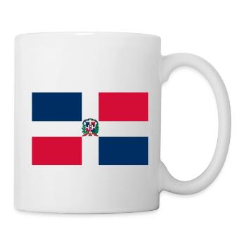 Flagge der Dominikanischen Republik - Tasse - Weiß - Rechts