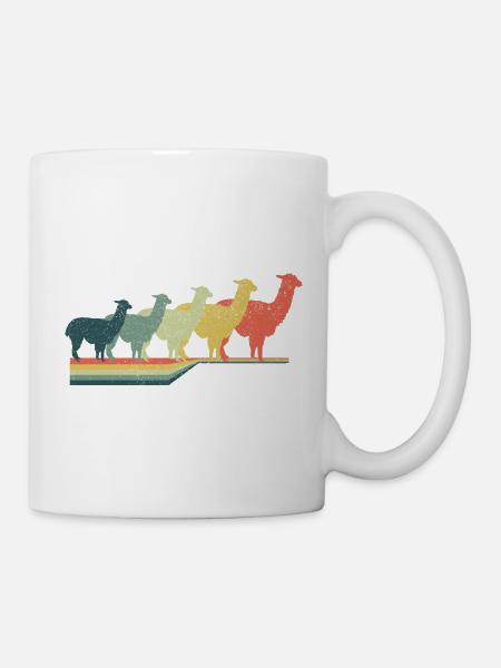 Vintage llama - Mug - white