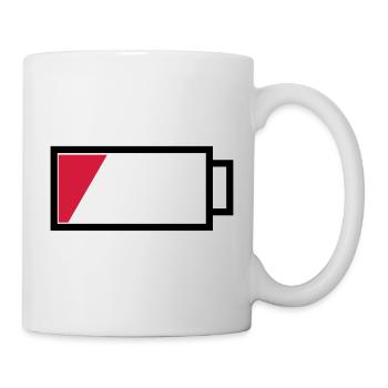Akku leer - Tasse - Weiß - Rechts