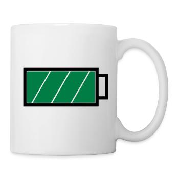 Akku voll - Tasse - Weiß - Rechts