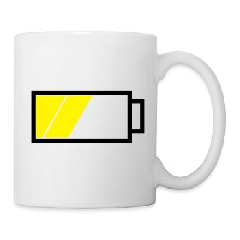 Battery half full - Mug - white - Right