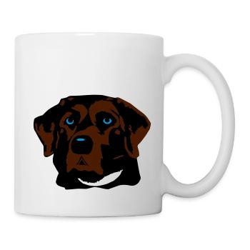 Labrador braun, blond oder schwarz - Tasse - Weiß - Rechts