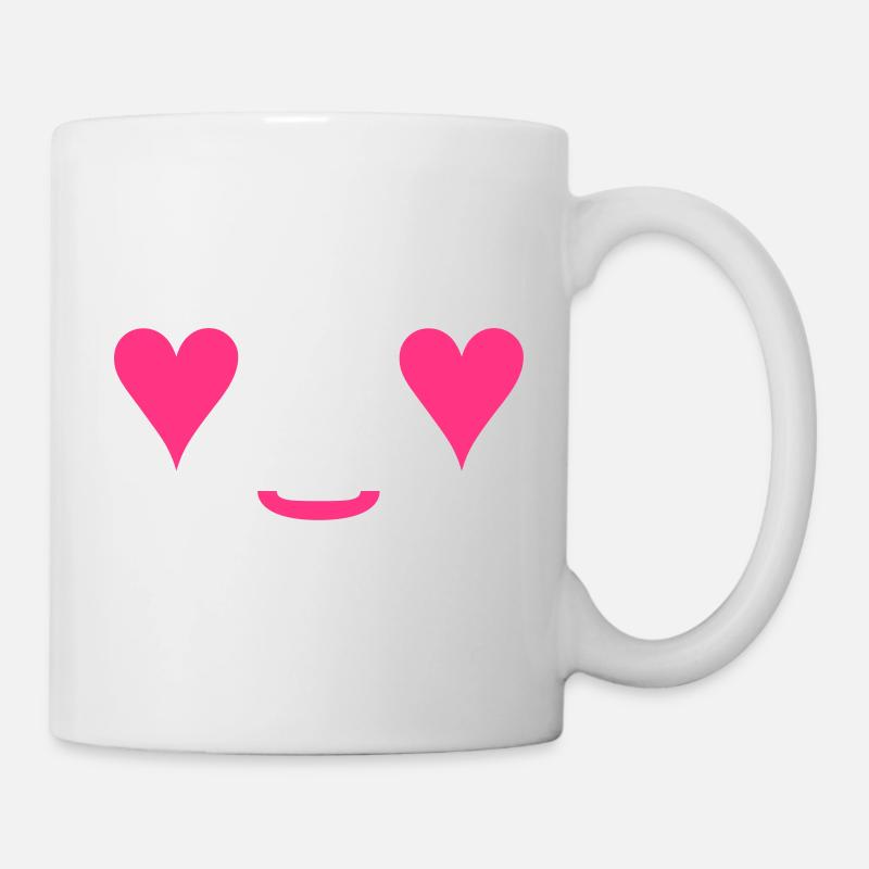 En amour avec smiley - Mug blanc - blanc