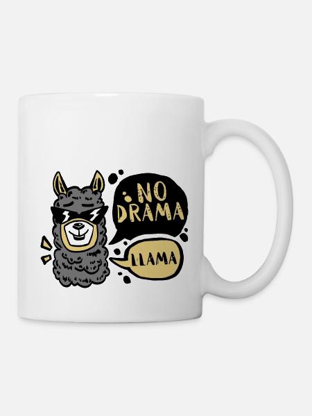 NO DRAMA - LLAMA - Mug blanc - blanc