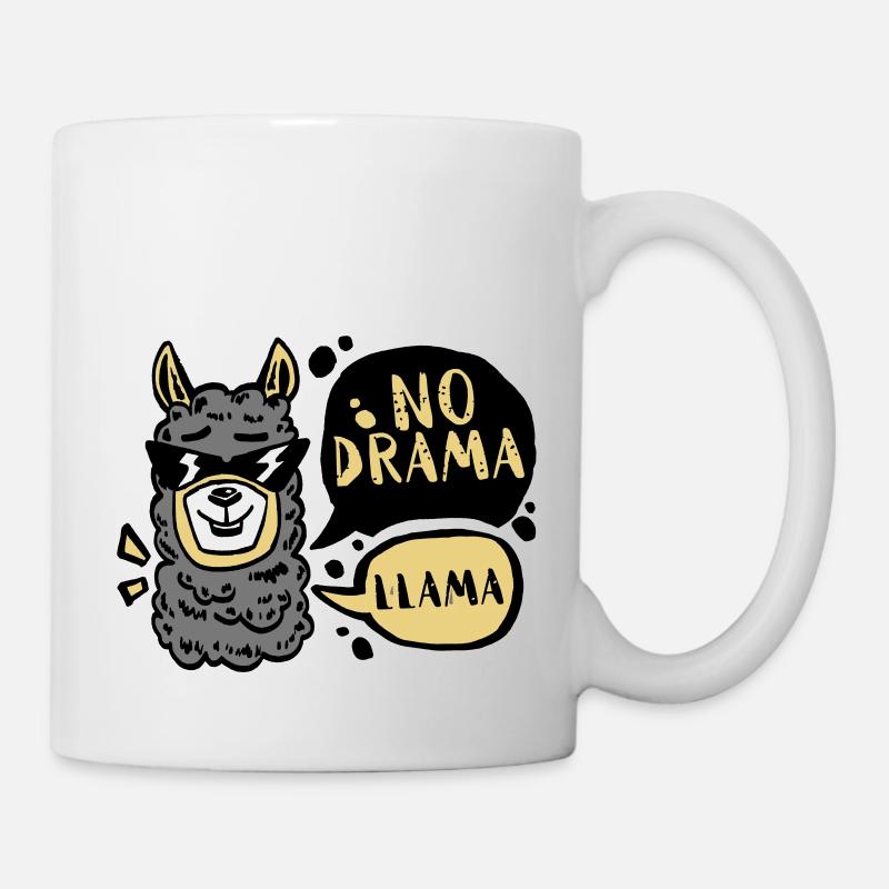 NO DRAMA - LLAMA - Mug - white