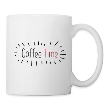Coffee Time Shirt Geschenk, Geschenkidee - Tasse - Weiß - Rechts