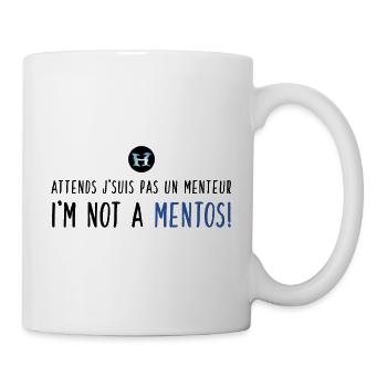 I'm Not A Mentos - Logo - Black Blue - Mug - white - Right