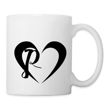 Cœur avec P - Mug blanc - blanc - Droite