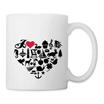I love - Tasse - Weiß - Rechts