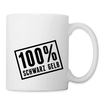100_schwarz_gelb__f1 - Mug blanc - blanc - Droite