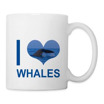 I love whales - Tasse - Weiß - Rechts