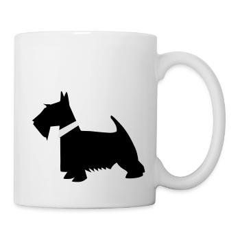 black scottish terrier - Tasse - Weiß - Rechts