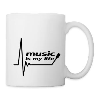 music_is_my_life - Mug blanc - blanc - Droite