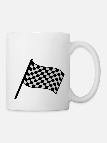 racing_flag - Tasse - Weiß