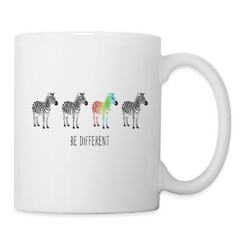 Zebra rainbow be different - Mug - white - Right