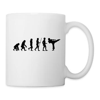 KARATE Evolution Kampfsport Kickboxen Bruce Lee - Tasse - Weiß - Rechts