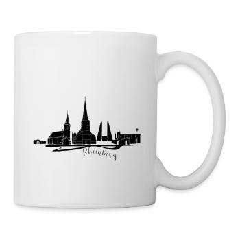 Minimalist City Skyline Silhouette Rheinberg - Mug - white - Right