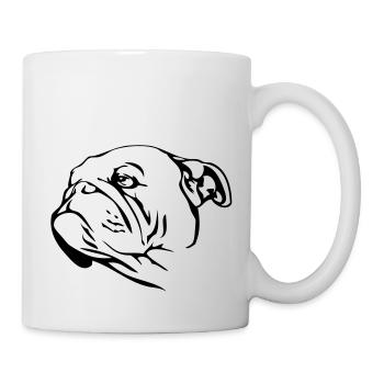 Bulldog - Tasse - Weiß - Rechts
