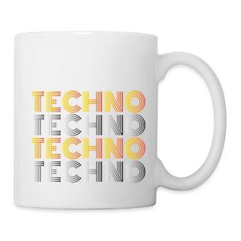 Techno Techno Techno Techno Minimal Shirt - Tasse - Weiß - Rechts
