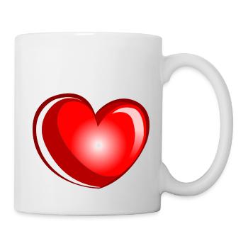coeur gonflé.png - Mug blanc - blanc - Droite