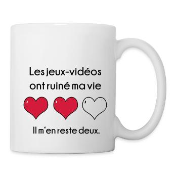 Les Jeux-Vidéos ont ruiné ma vie - Mug blanc - blanc - Droite