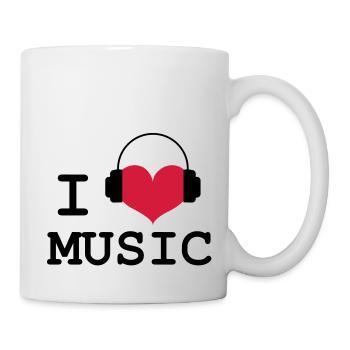 Ich liebe Musik! - Tasse - Weiß - Rechts
